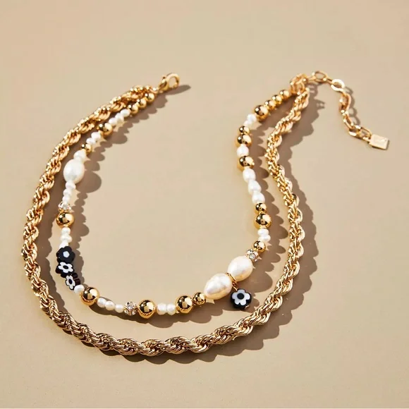 Dannijo Lucy 10K Gold-Plated & Multi-Stone Double-Strand Necklace NWT - Picture 9 of 17